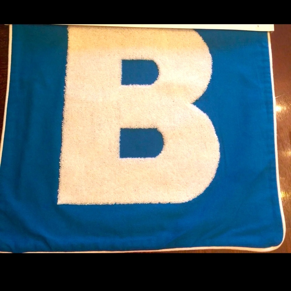 NWOT Monogrammed Throw Pillow Cover. Letter B